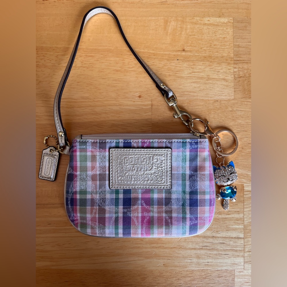 Coach Multicolor Plaid Wristlet - Picture 4 of 12